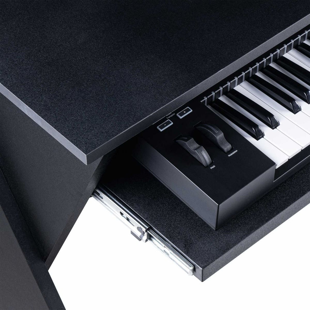 Glorious Sound Desk Pro studio furniture with sturdy build, spacious workspace, and modern design for music production setups.