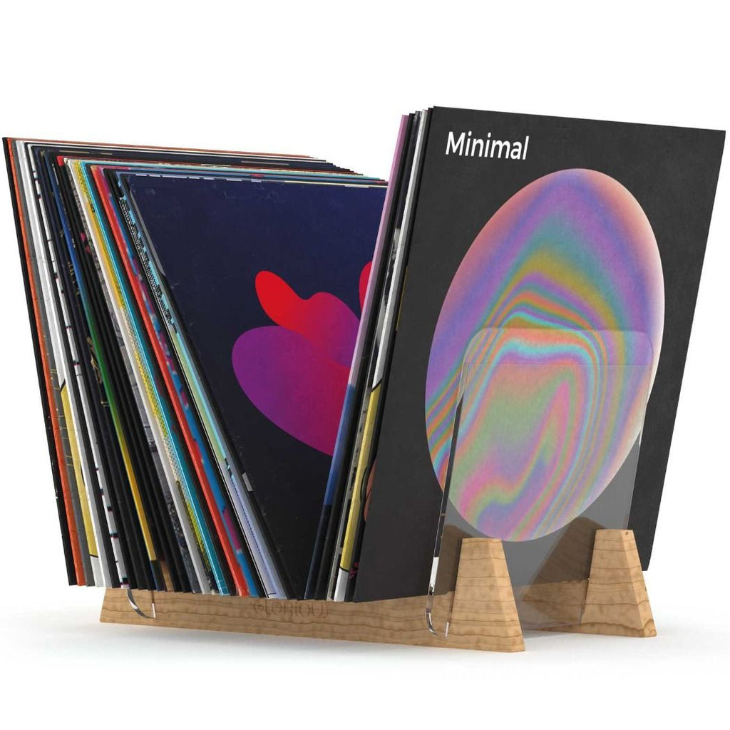 Glorious Record Stand 75 turntable accessory with sleek black design and sturdy construction for vinyl record support.