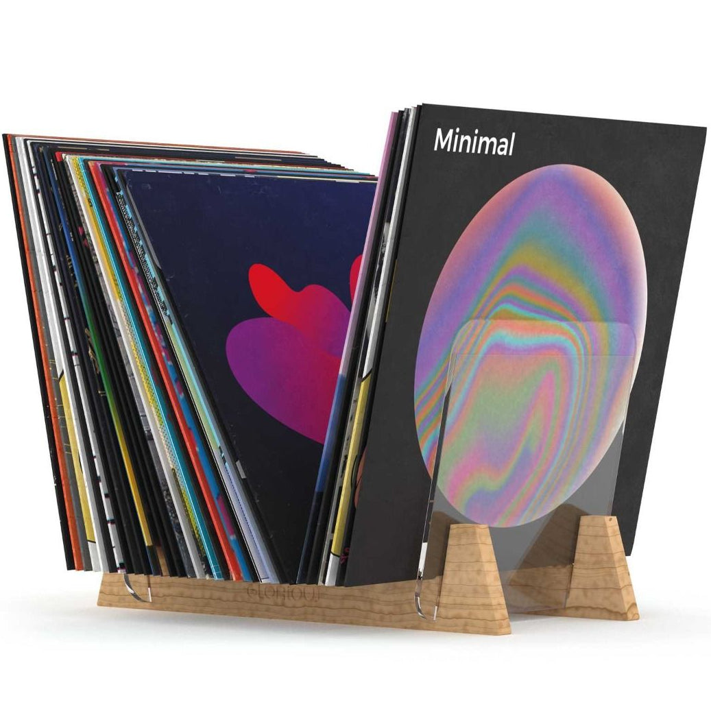 Glorious Record Stand 75 turntable accessory with sleek black design and sturdy construction for vinyl record support.