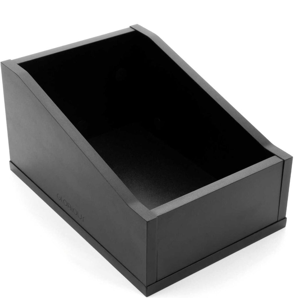Glorious 7-inch record box for DJ tables and furniture, durable black storage container for vinyl records.