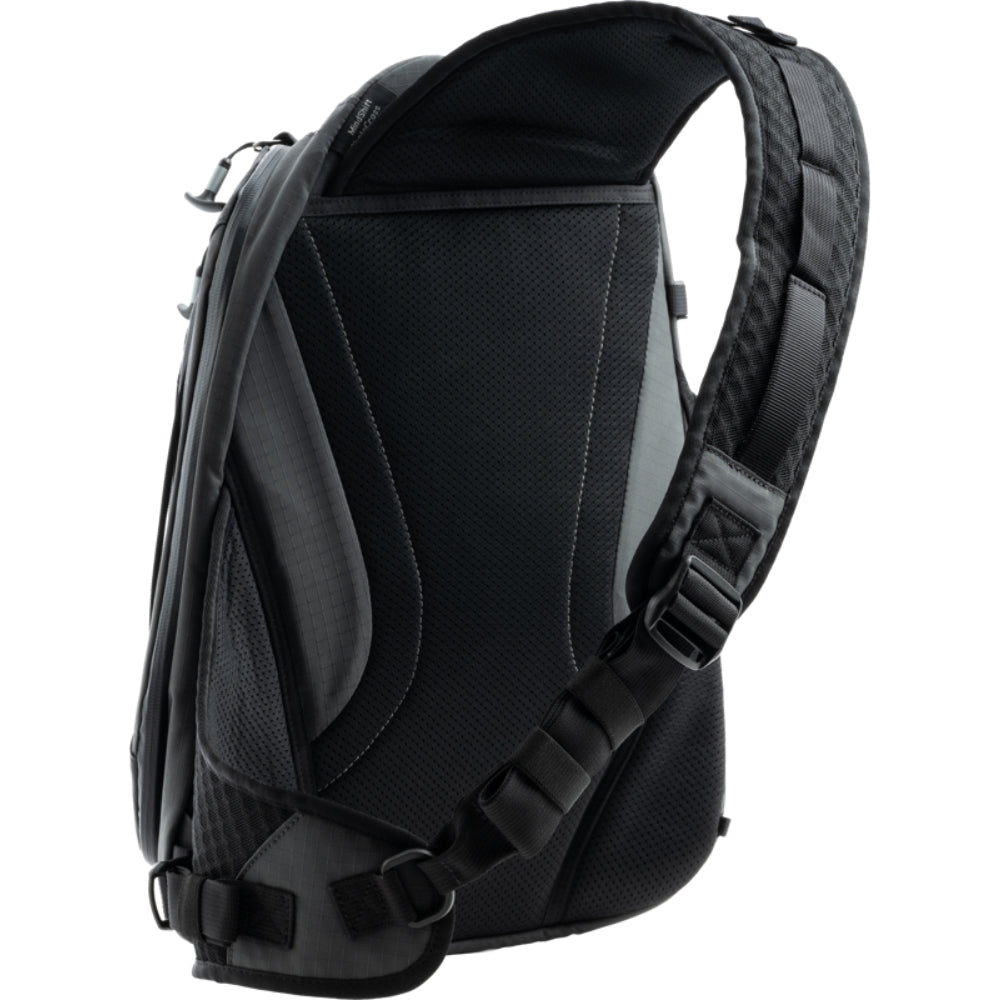 Think Tank MindShift PhotoCross Sling V2 camera bag with adjustable straps and multiple compartments for video equipment storage.