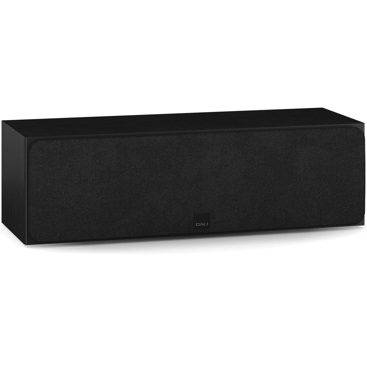 DALI Sonik Cinema center speaker with sleek black finish, designed for clear dialogue and immersive home theater audio.