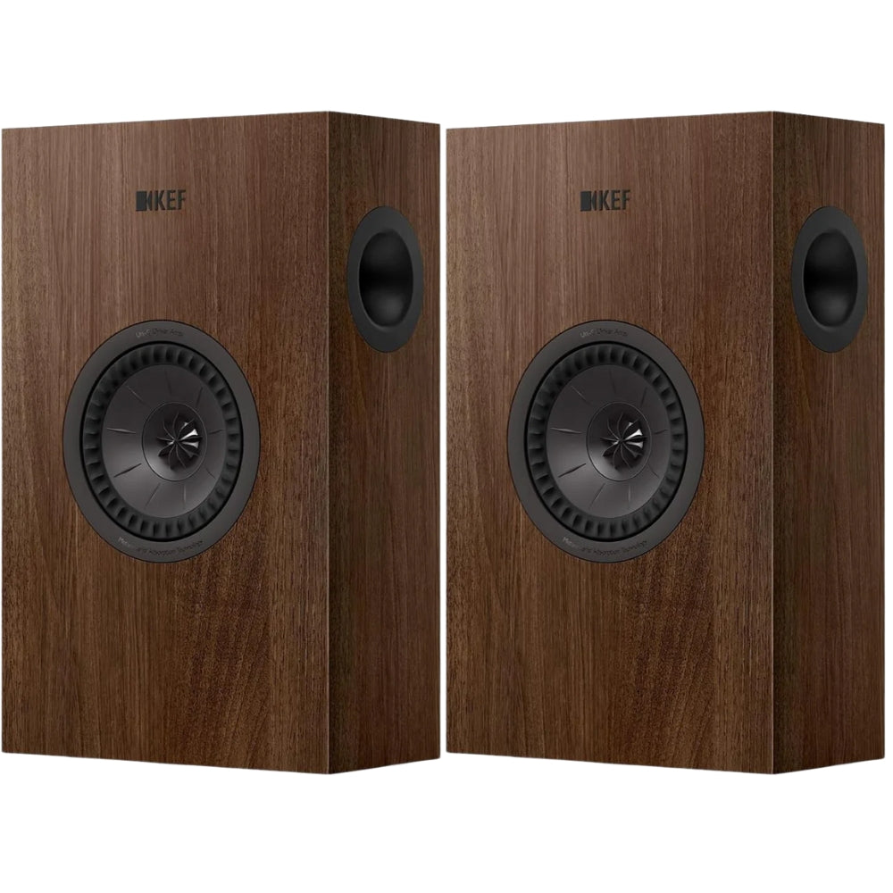 KEF Q4 Meta in-wall and outdoor speakers with sleek black grille and modern design, ideal for high-quality audio installation.