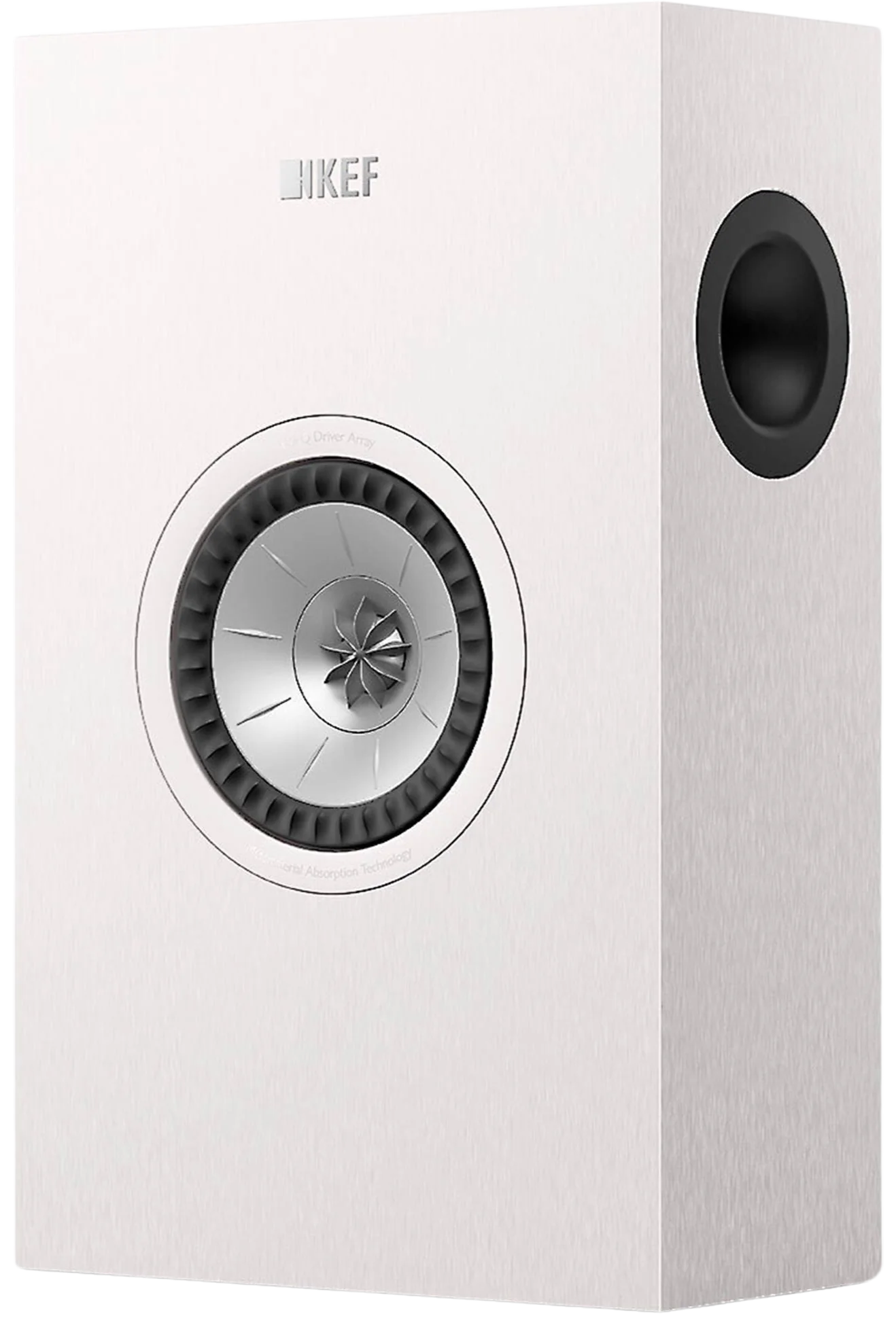 KEF Q4 Meta in-wall and outdoor speakers, sleek black design with grille and mounting hardware visible, ideal for high-quality audio installations