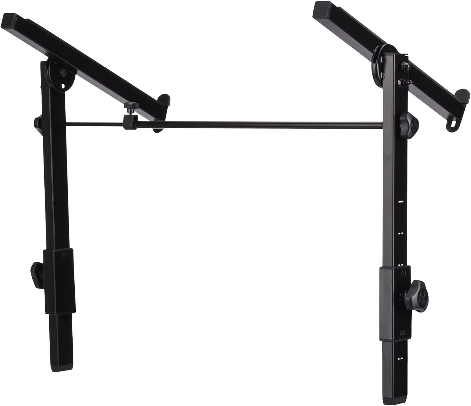 Hercules Stands KS410B keyboard stand with adjustable height and sturdy metal construction for secure support.
