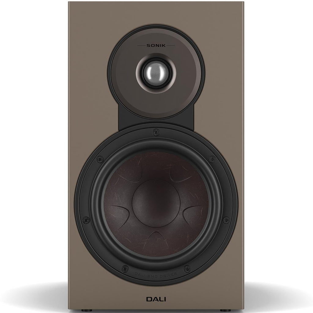 DALI Sonik 3 passive bookshelf speakers with black finish, featuring compact design and front-facing speaker grille.