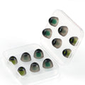 FiiO HS18 headphone earpads with soft black cushioning and adjustable fit for comfortable listening.
