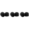 Shure EACYF1-6S black foam earpad sleeves for headphones, small size, three pairs shown in the image.