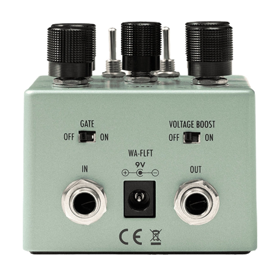 Warm Audio Fluff Drive guitar pedal with control knobs and footswitch, designed for warm overdrive and tone shaping.