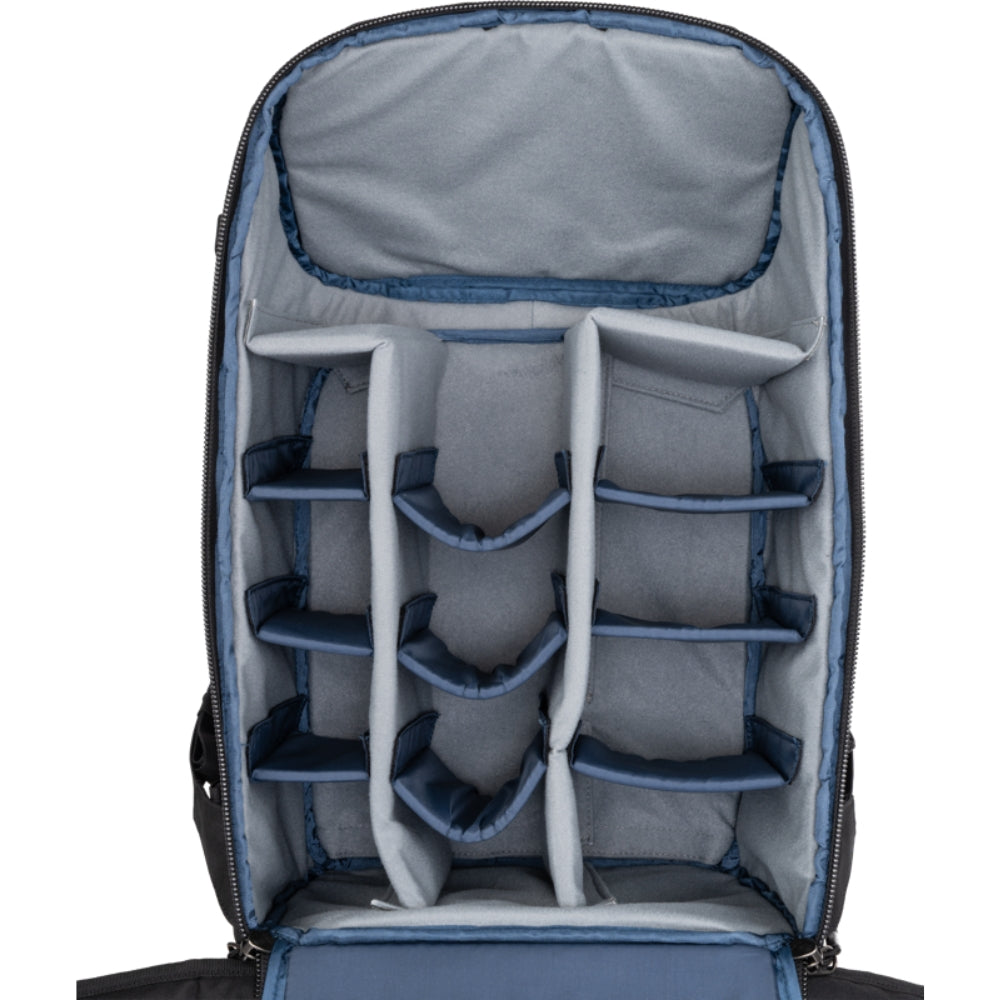 Durable Think Tank DarkLight video equipment bag with padded compartments for camera gear and accessories.