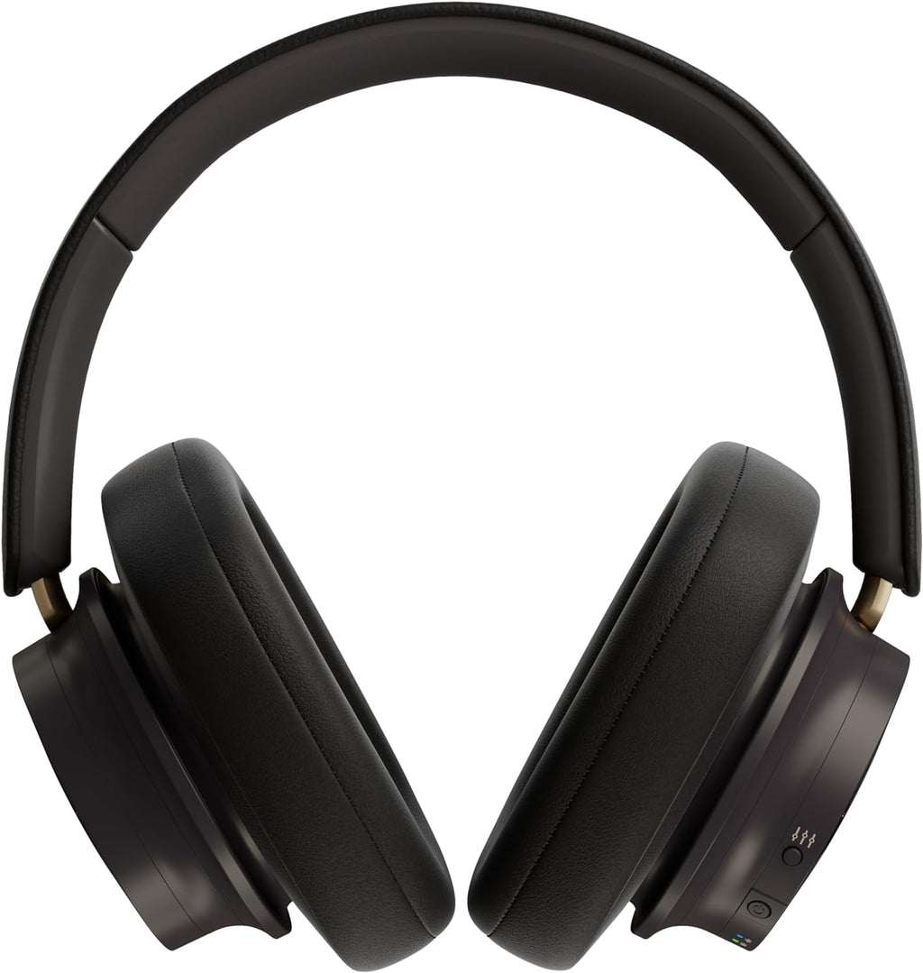 DALI Dali iO-12 wireless headphones with sleek black design and cushioned ear cups for comfortable listening.