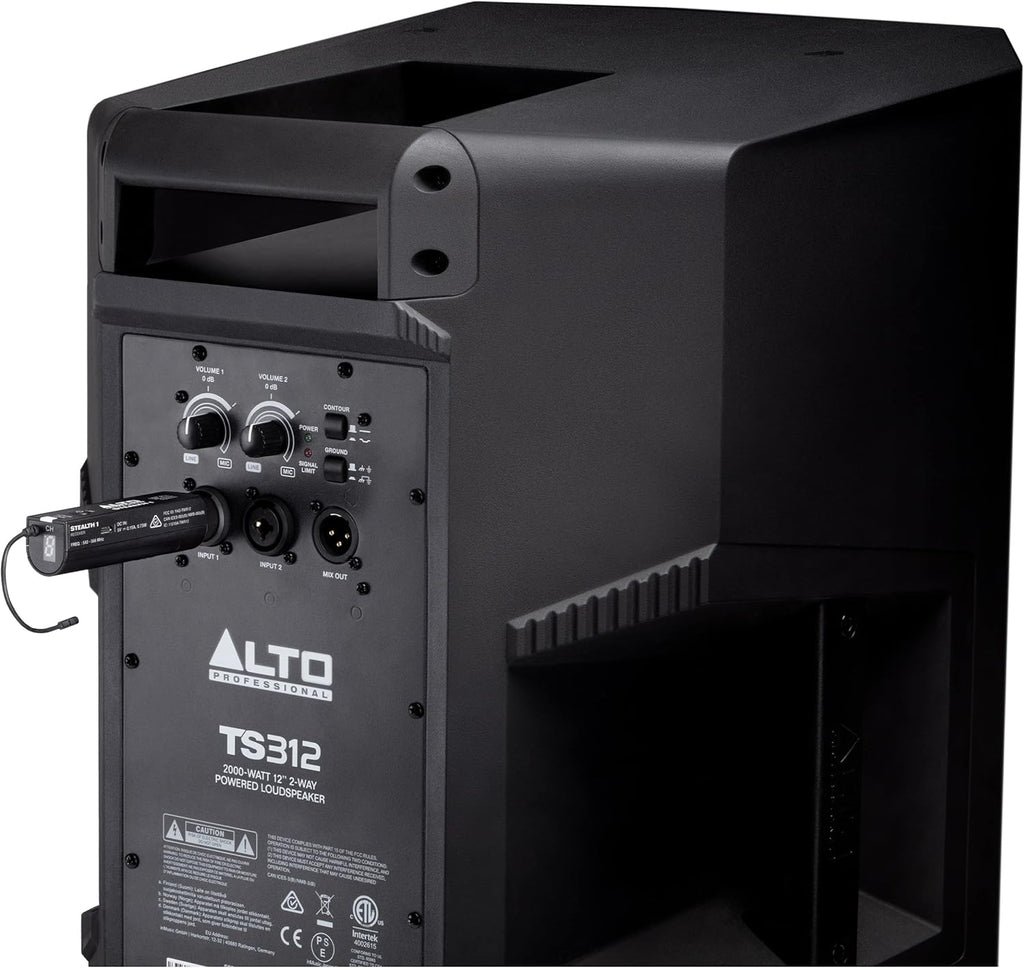 Alto Professional Stealth 1 wireless microphone system with handheld microphone and receiver for professional audio use