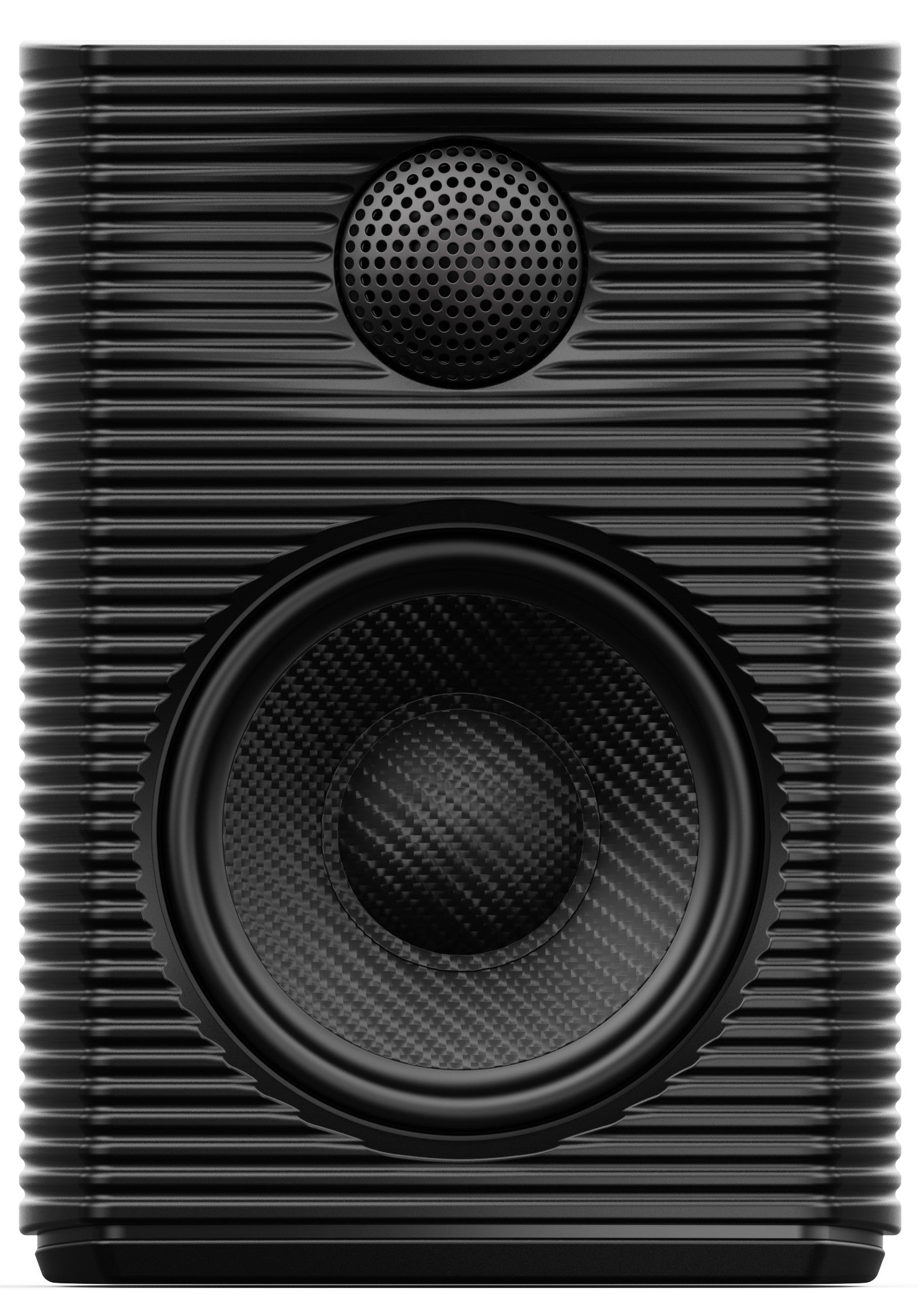FiiO SP3 BT desktop speakers with black finish, compact design, and Bluetooth connectivity for high-quality audio output.