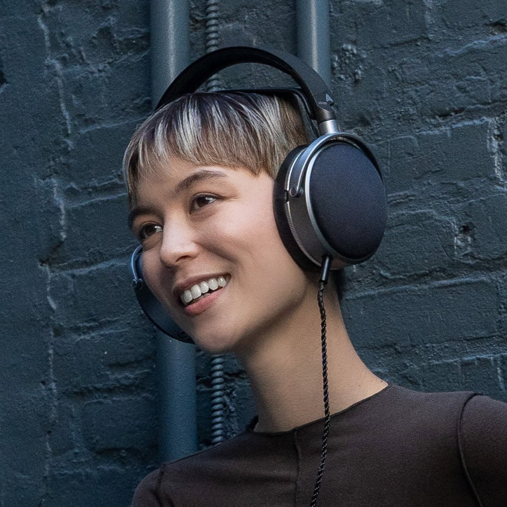 Audeze LCD-S20 studio headphones with over-ear design, black ear cups, and adjustable headband for professional audio monitoring.
