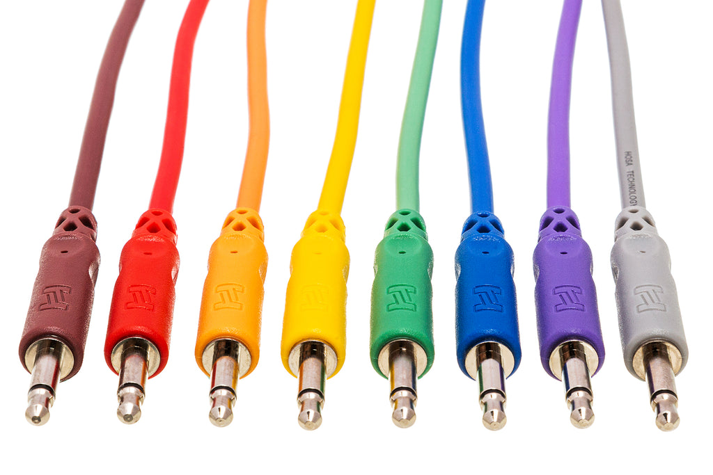 Hosa CMM-800 3.5mm TS Unbalanced Patch Cables cable, front view