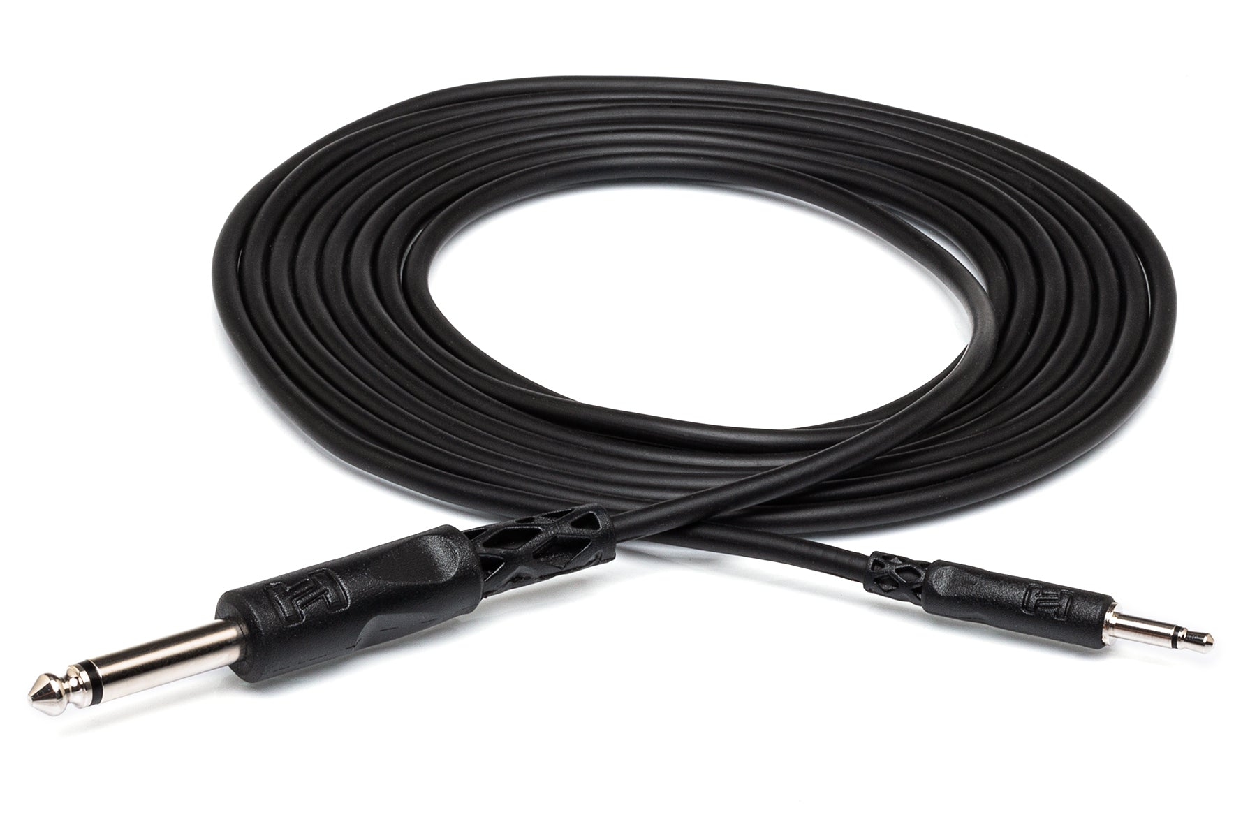 Hosa CMP-300 3.5mm TS - 6.3mm TS Mono cable, full coiled cable view