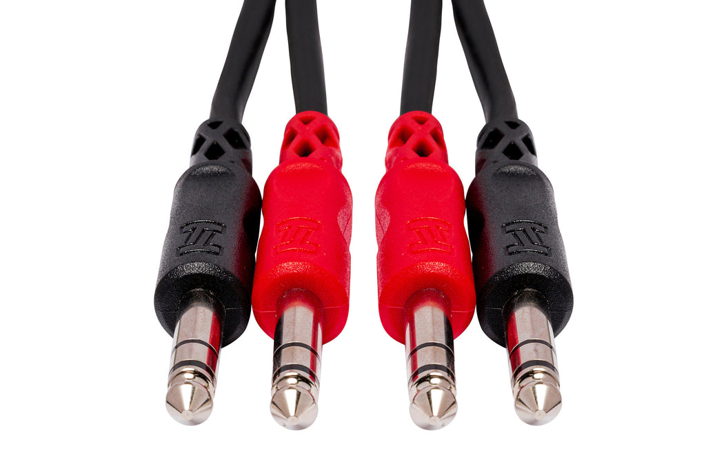 Hosa CSS-200 Dual 6.3mm TRS - Dual 6.3mm TRS cable, front view