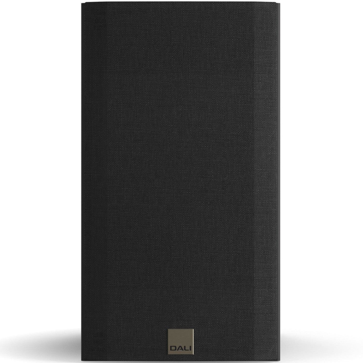 Black DALI Opticon 2 MK2 passive bookshelf speakers with sleek design and wooden finish, showing front view with drivers.