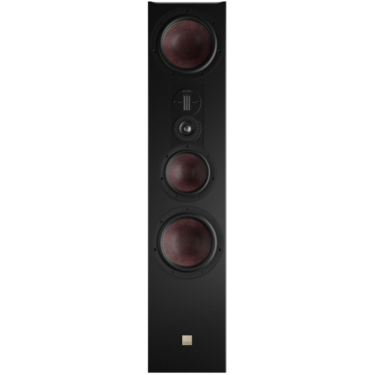 Black DALI Dali Opticon 8 MK2 passive floorstanding speaker with sleek front grille and modern design.