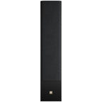 DALI Opticon 8 MK2 passive floorstanding speaker with front grille in black, showcasing its sleek design and speaker drivers.