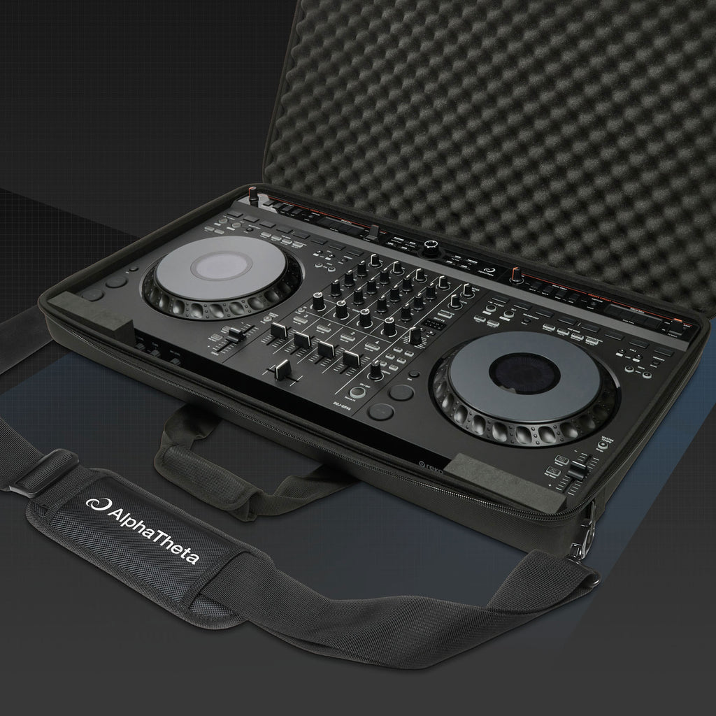 AlphaTheta DJC-GRV6 DJ hard case bag with padded handles and zipper closure for DDJ-GRV6 controller protection