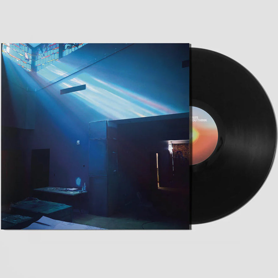 Black vinyl LP of John Maus's Later Than You Think album, featuring rock, indie, and pop music, released by Young Records.