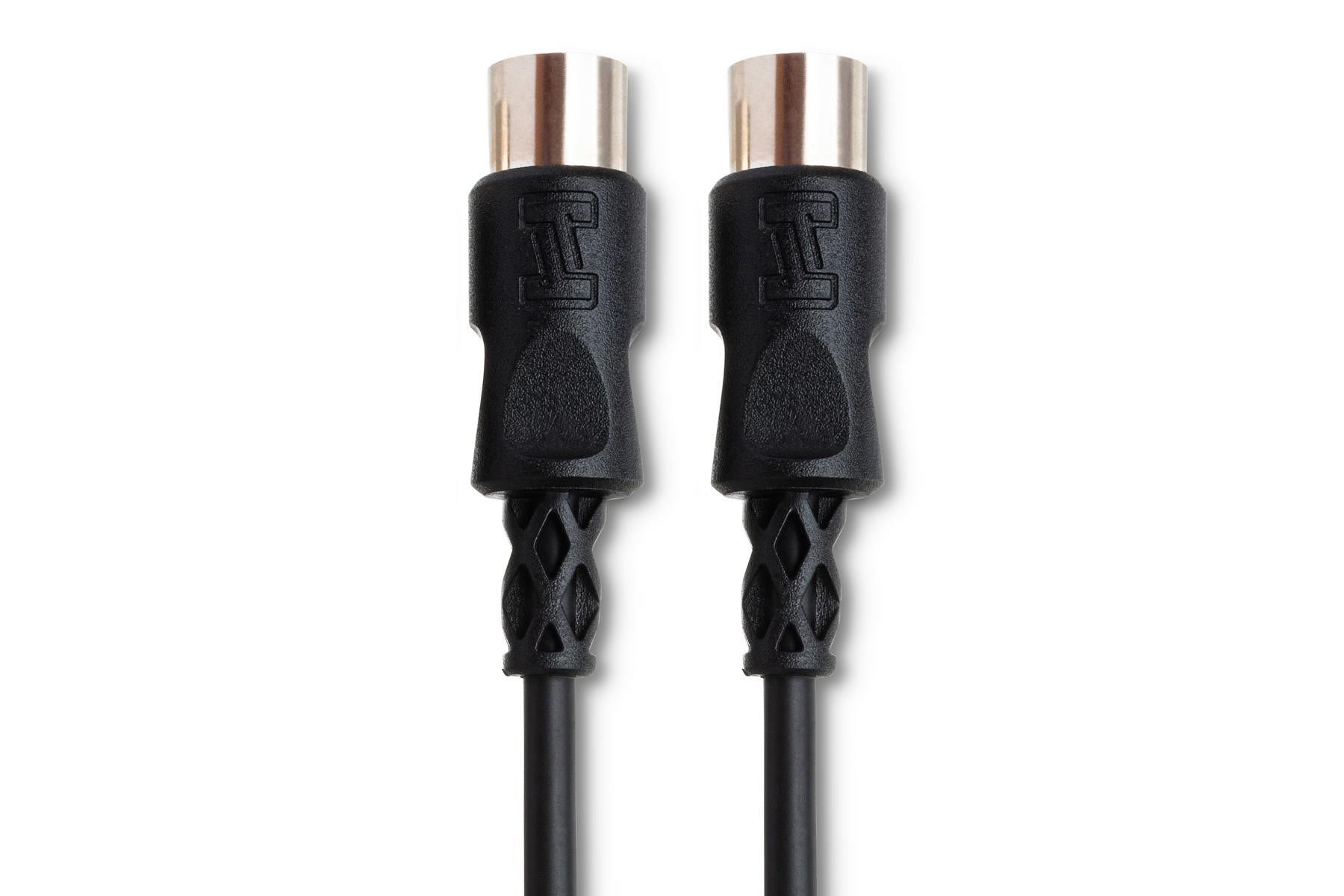 Hosa MID-300 5-Pin DIN - 5-Pin DIN MIDI cable, 5-pin DIN connectors close-up