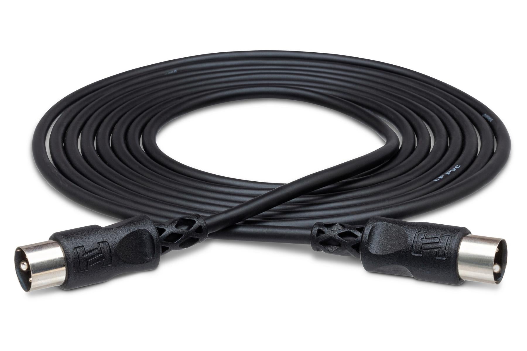 Hosa MID-300 5-Pin DIN - 5-Pin DIN MIDI cable, full coiled cable view