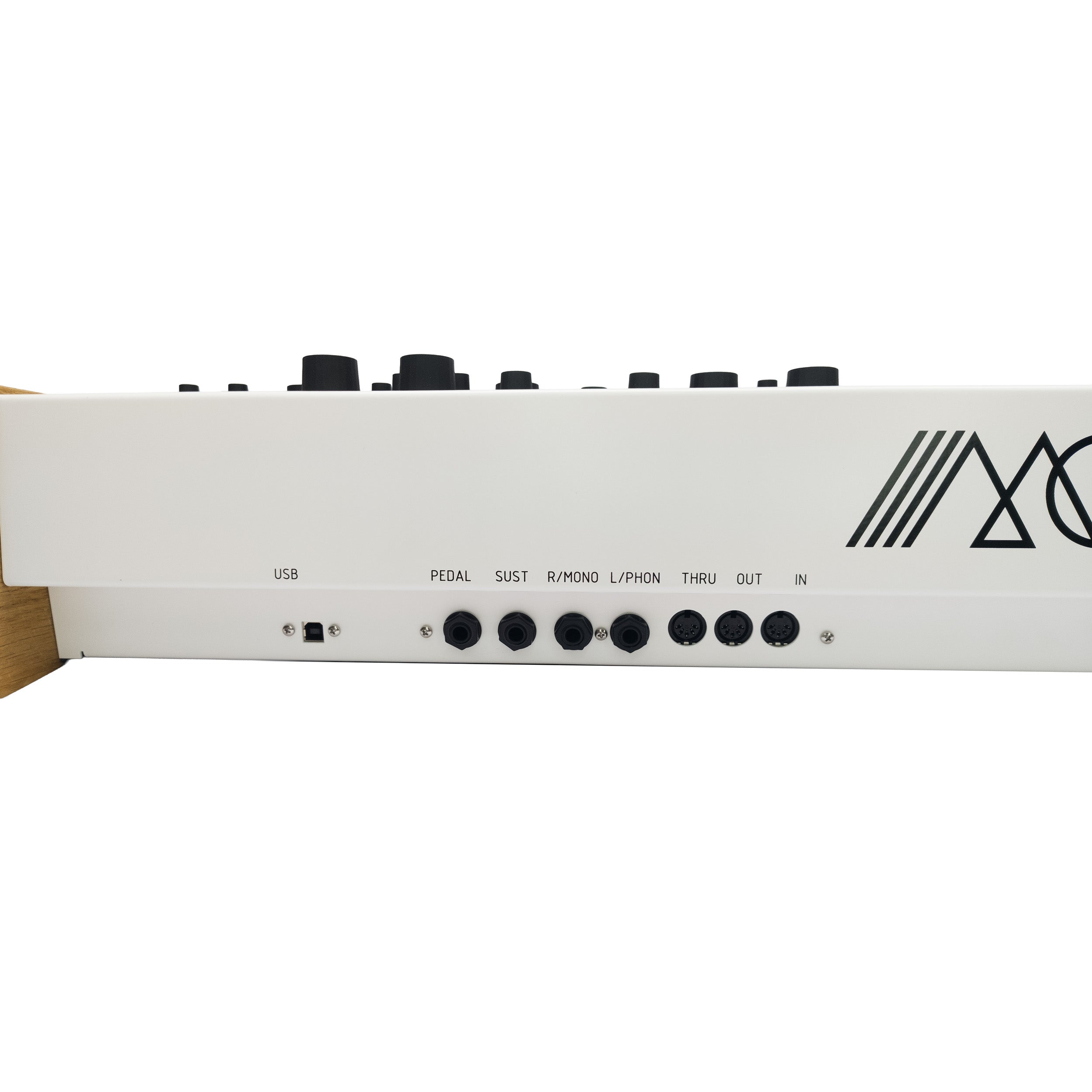 Modor NF-1k keyboard synthesizer with control knobs and keys, showcasing its compact design and professional features.