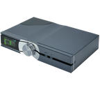 SilentPower OMNI LAN noise filter and conditioner showing a sleek black device with ports for network connections.