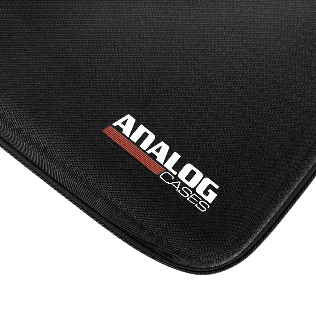 Analog Cases PULSE studio bag for Novation Launch Control XL MK3, showing sturdy black case with padded interior and zipper closure.