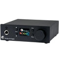 Pro-Ject Pre Box S2 Digital Edition 23 headphone amplifier and DAC with sleek black finish and front controls.