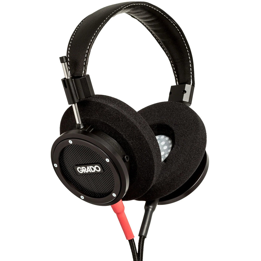 Wired Grado Signature S750 headphones with open-back design, featuring sleek black ear cups and padded headband for comfortable listening.