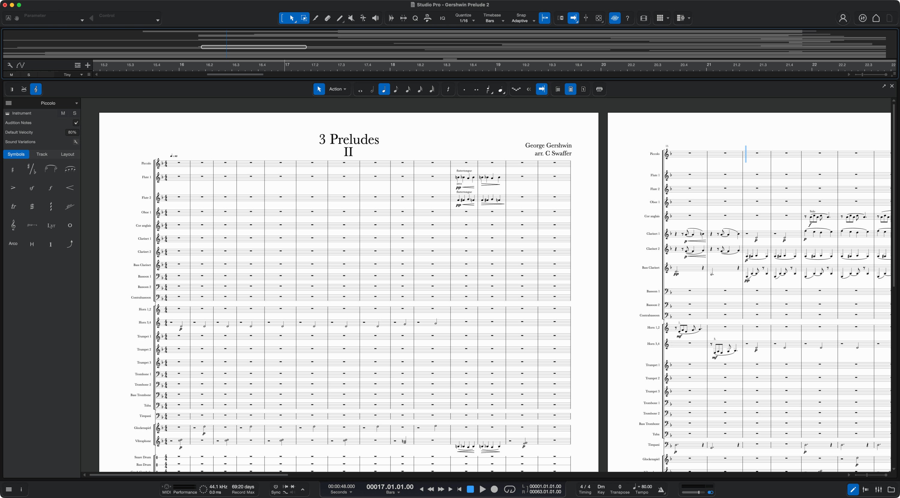 Fender Studio Pro student DAW software interface on computer screen showing audio editing features.