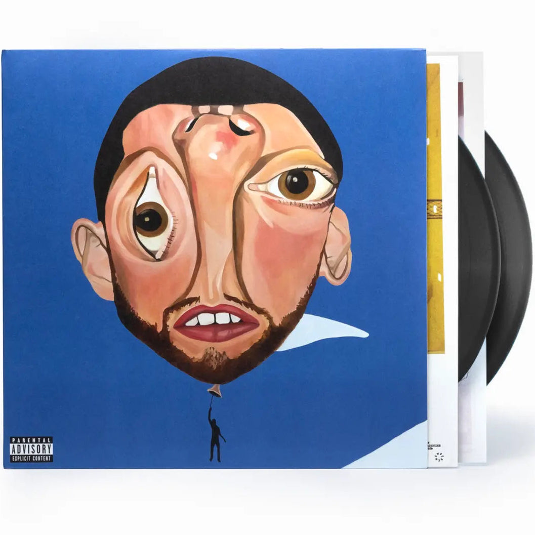 Black vinyl 2LP of Mac Miller's Balloonerism album, featuring funk, soul, and jazz music by Warner Records.