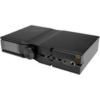 iFi Audio NEO iDSD 3 headphone amplifier and DAC with sleek black design and multiple input options, compact and modern.