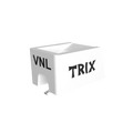 Ortofon VNL TRIX turntable stylus with a sleek design, shown tilted to the left, for high-quality vinyl record playback.