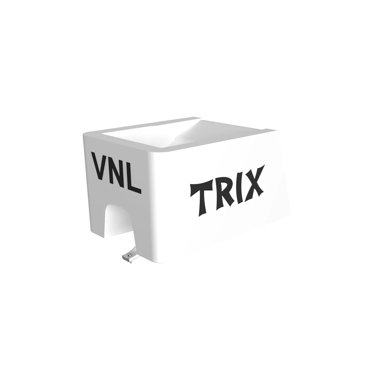 Ortofon VNL TRIX turntable stylus with a sleek design, shown tilted to the left, for high-quality vinyl record playback.