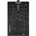 Allen & Heath Xone:24 DJ mixer with top master insert and shorting plugs, showing the detailed control panel and input connections.
