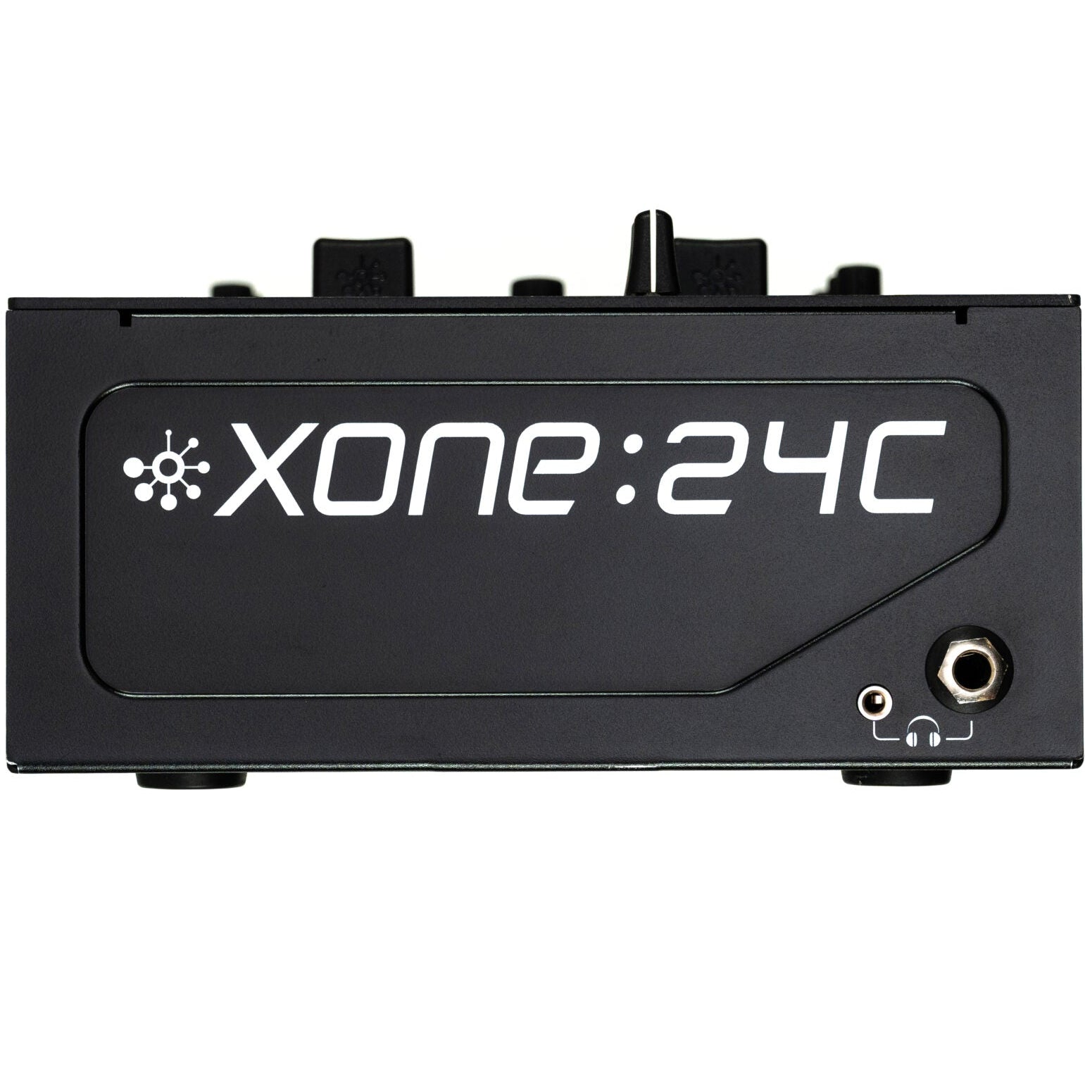 Allen & Heath Xone:24C DJ mixer with dual channels, professional controls, and colorful illuminated knobs.