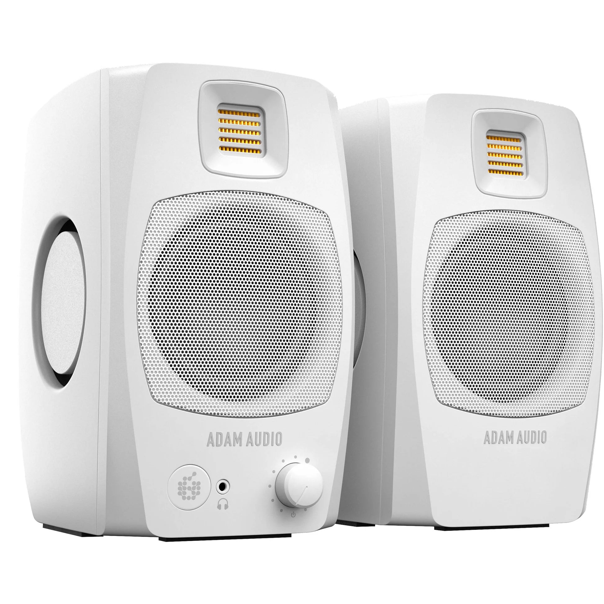 Adam Audio D3V active studio monitor, in black, front view