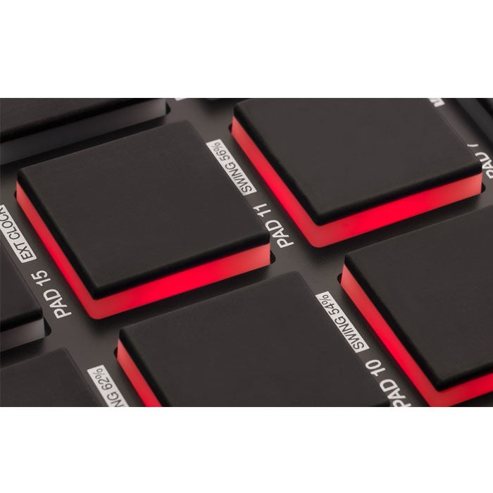 Akai Professional MPD218 midi controllers, close up