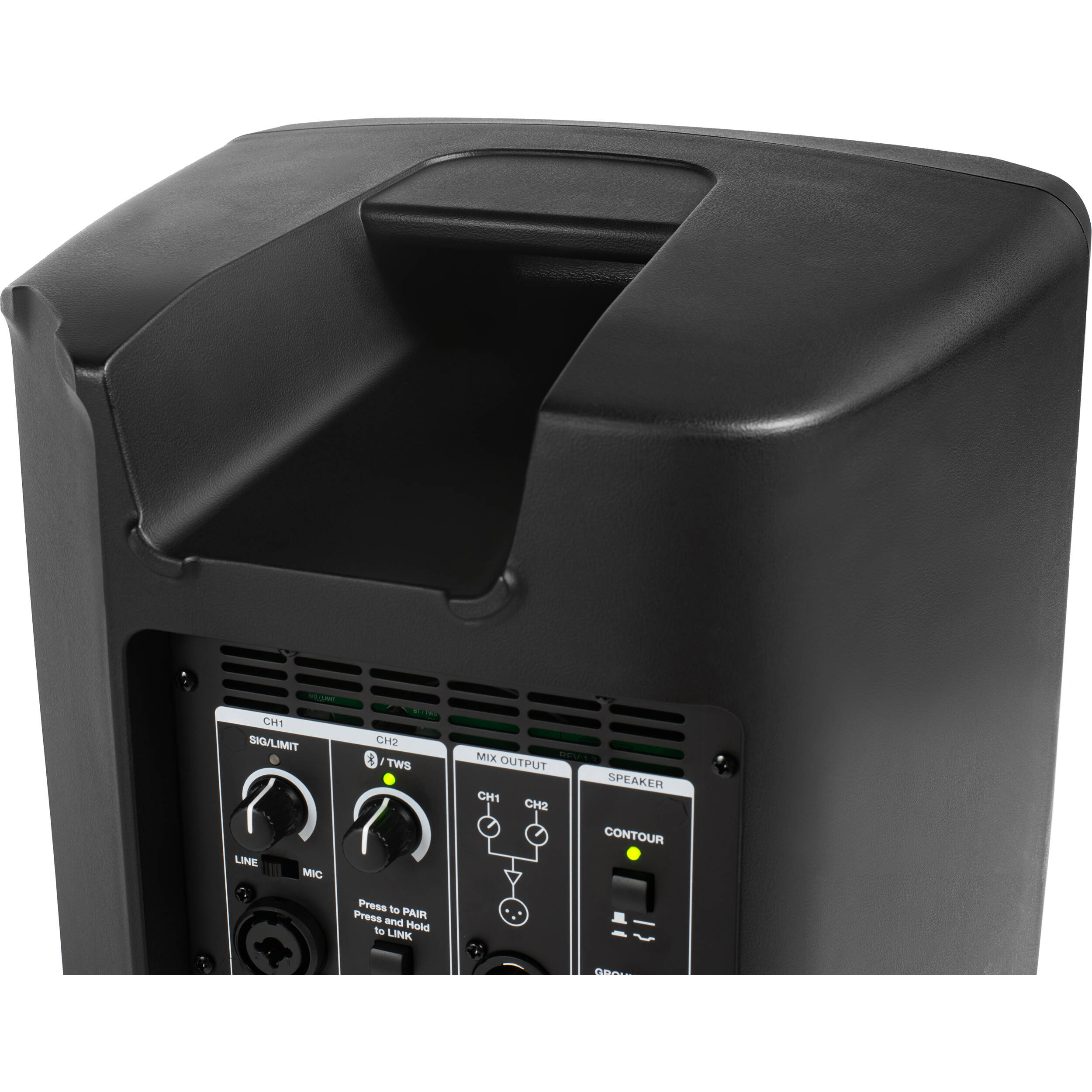 Alto Professional TX410 active loudspeaker, detail view.