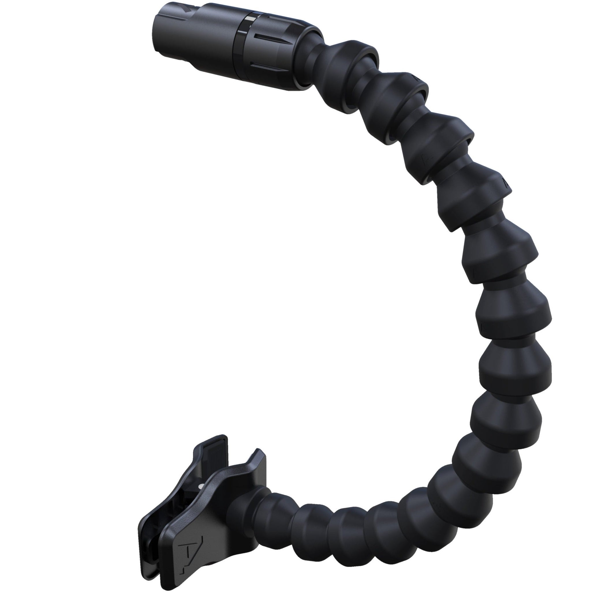 Pop Audio microphone pop filter fabric set attached to a microphone arm, reducing plosive sounds for clear recording.