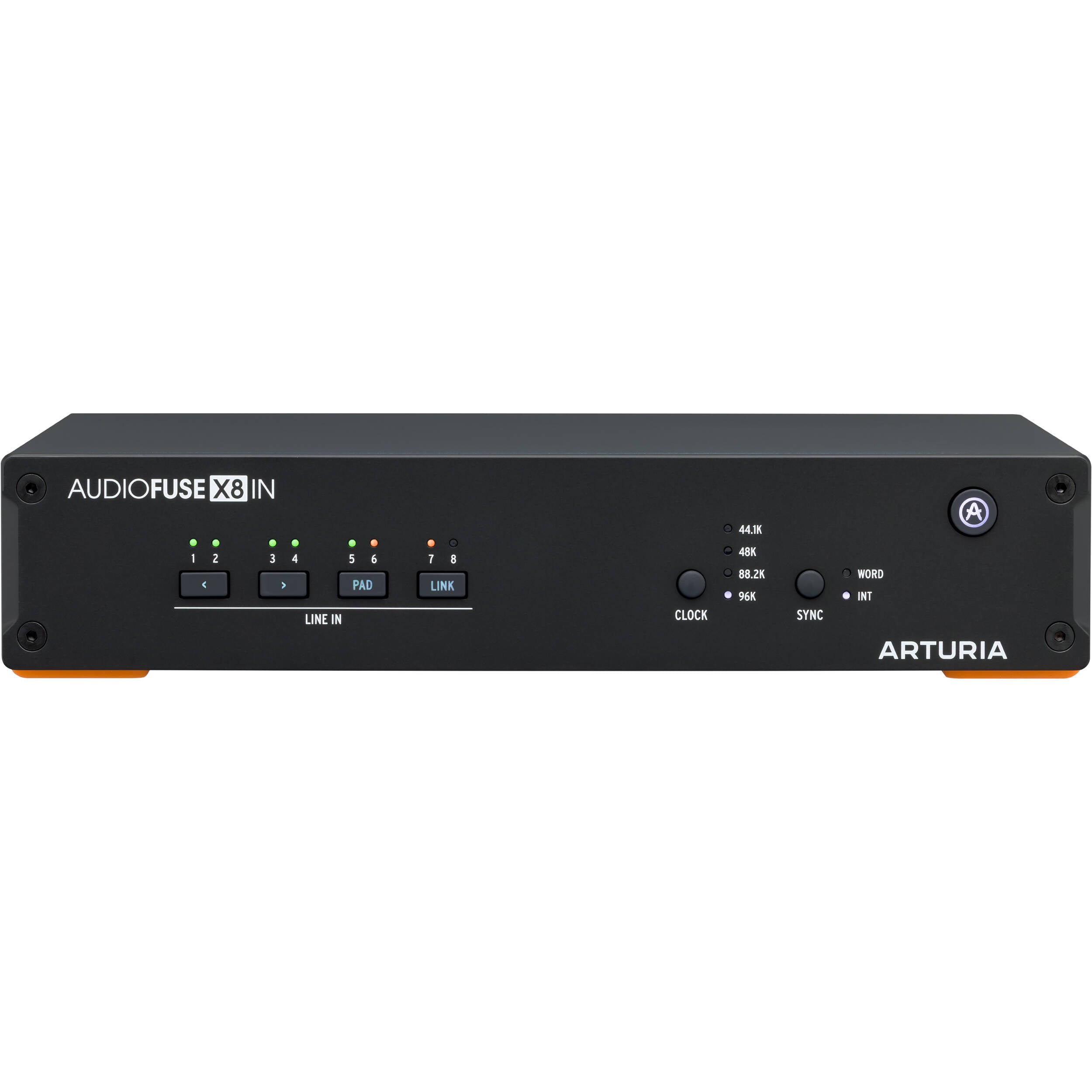 Arturia AudioFuse X8 IN audio interface, angled view