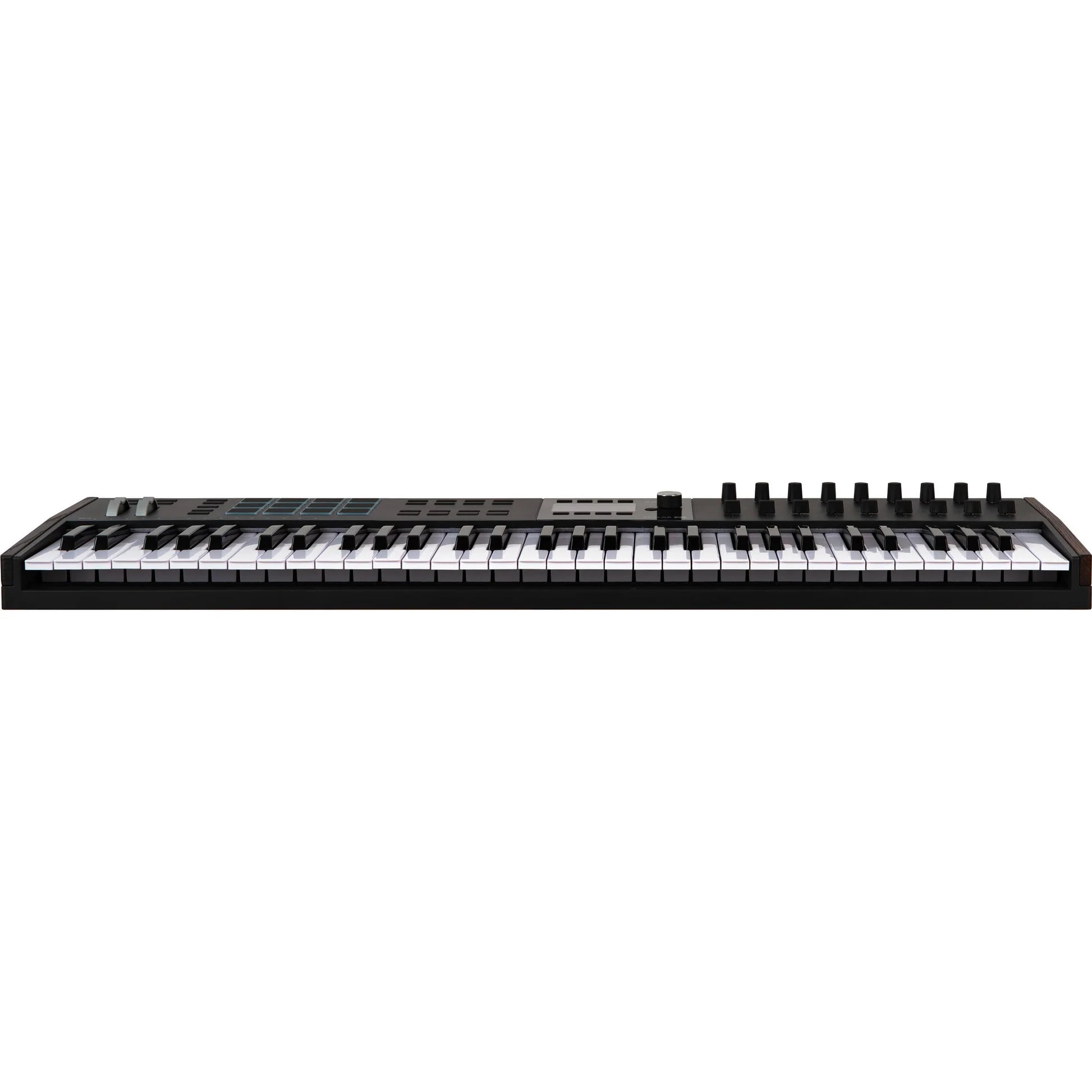 Arturia KeyLab 61 MK3 MIDI keyboard in black finish, front view