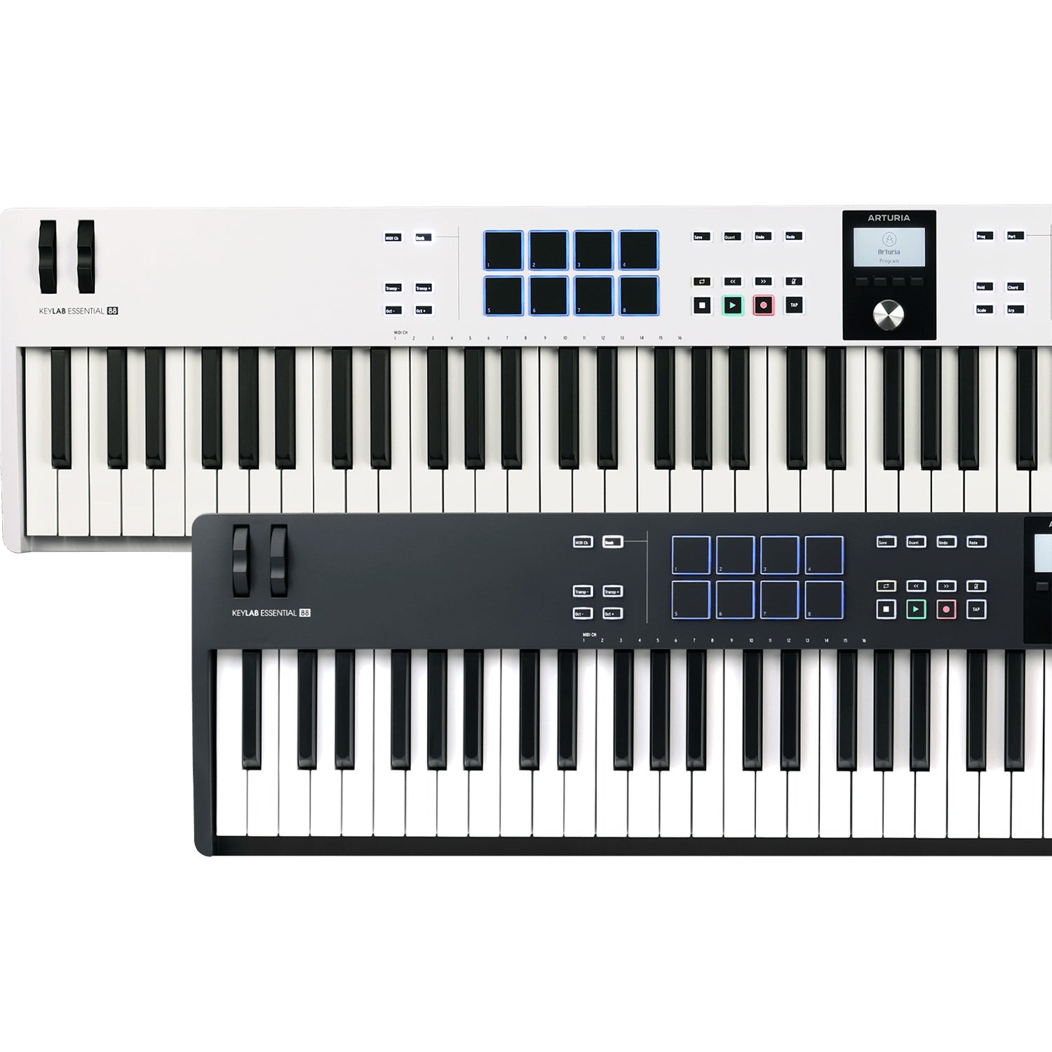 Arturia KeyLab Essential 88 MK3 MIDI keyboard, in use