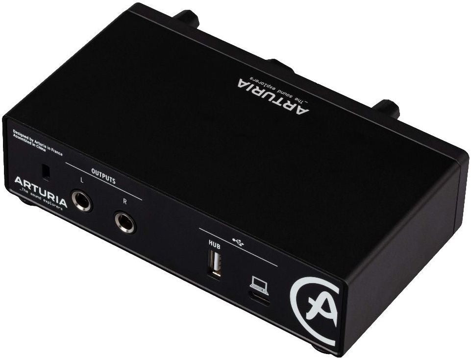 Arturia MiniFuse 1 audio interface in black, rear view