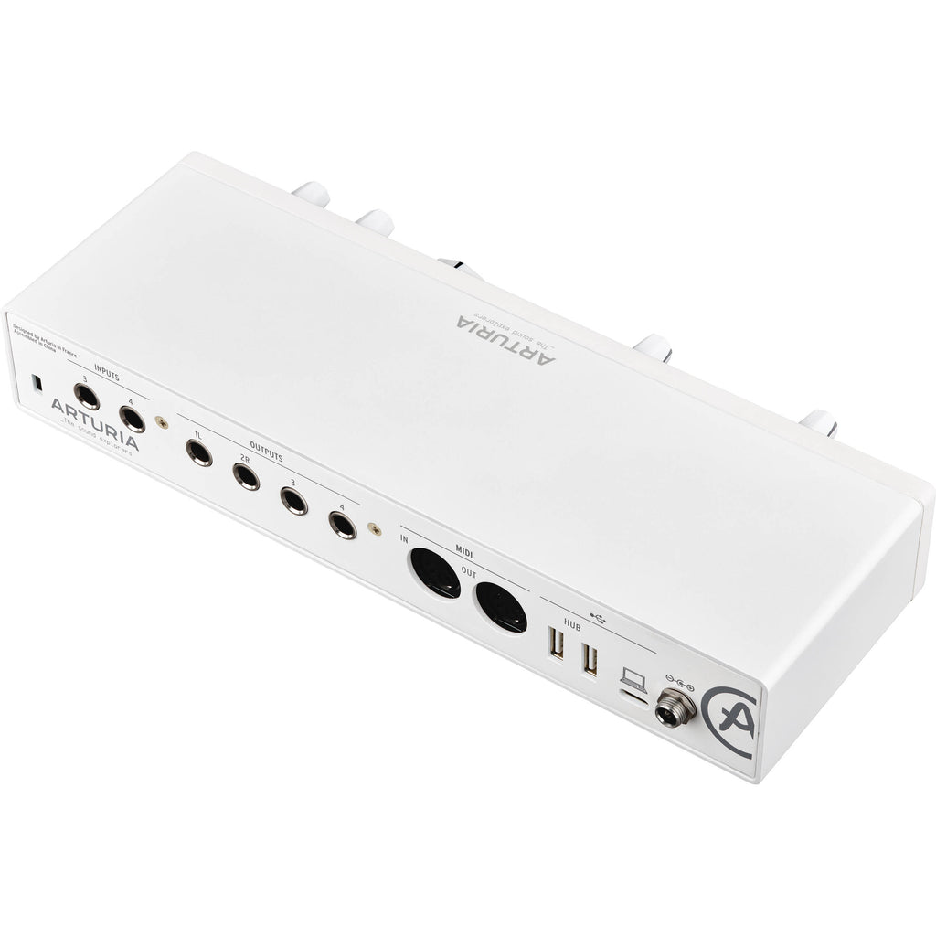 Arturia MiniFuse 4, audio interfaces, side, white