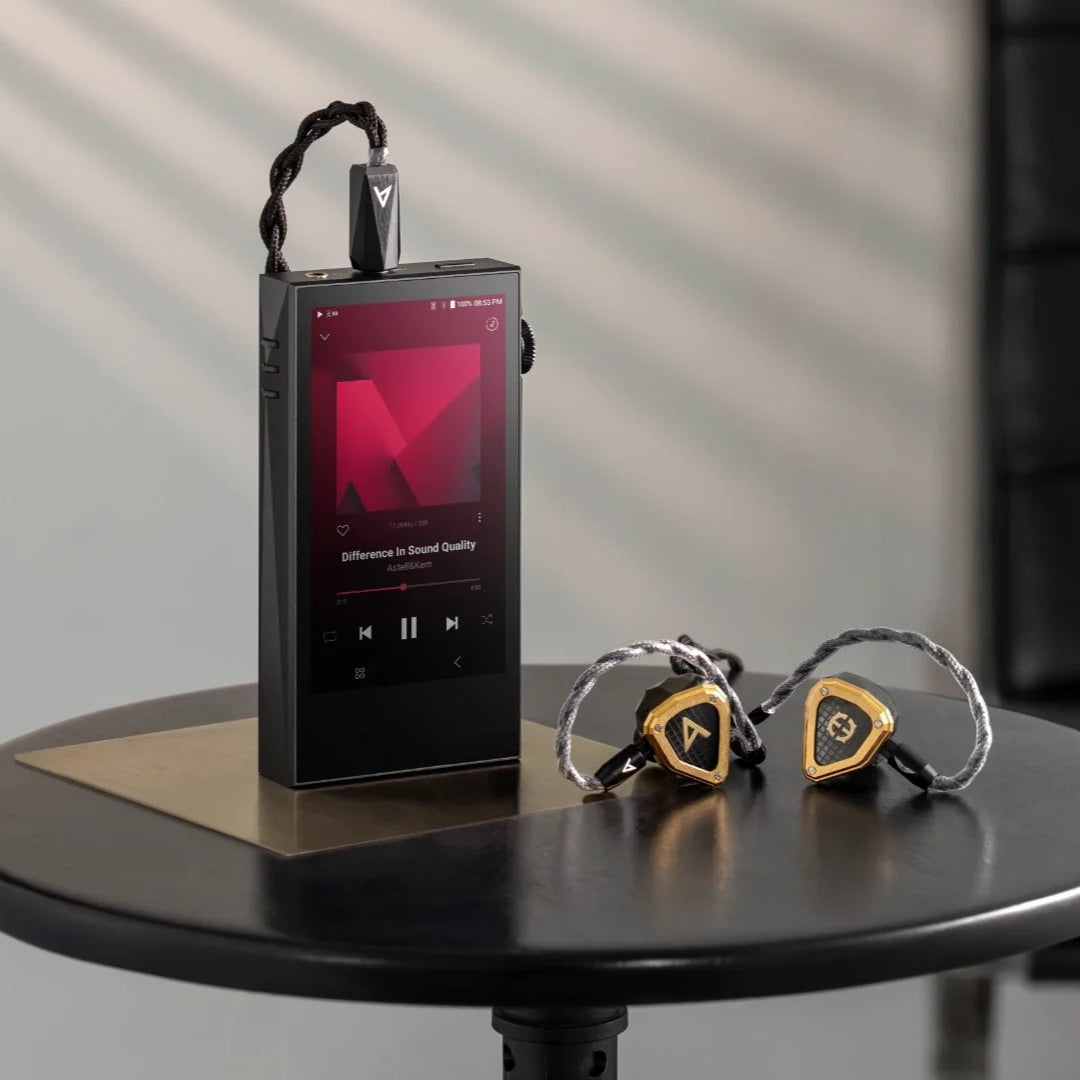 Astell&Kern A&ultima SP3000M portable music player with sleek design and high-resolution display.